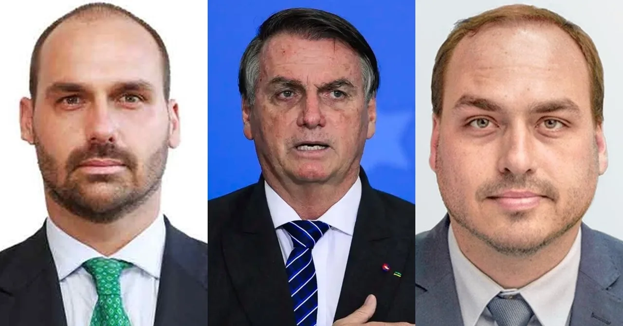 Bolsonaro - filhos - Eduardo e Carlos Bolsonaro