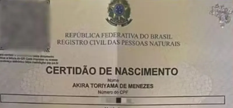 Certidão de Nascimento - Akira
