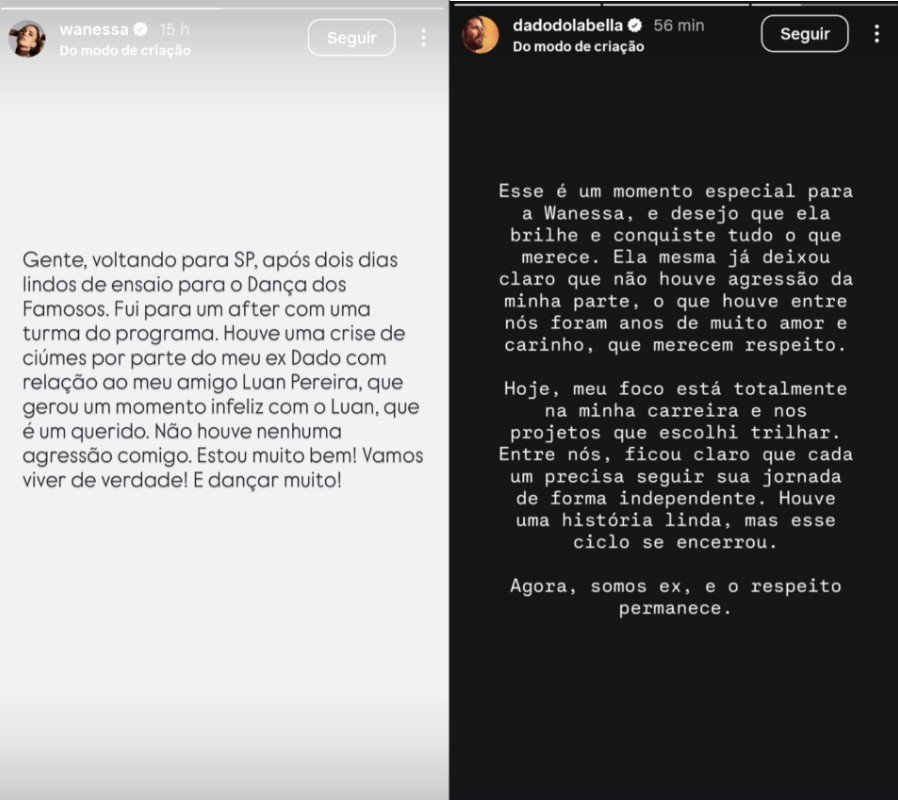 Pronunciamentos - Wanessa e Dado