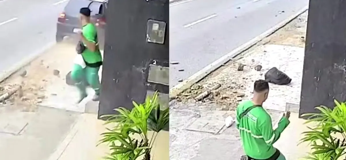 Homem escapa - atropelamento