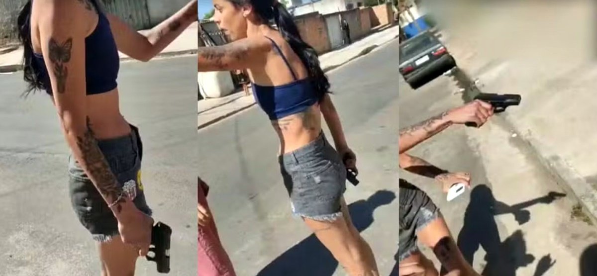 Nayara Alves Xavier esposa do Sargento da Polícia Militar Marcelo Mendes da Costa