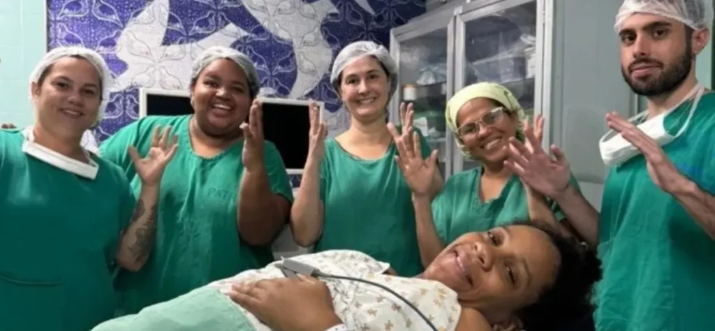 Parto acessível - mãe surda