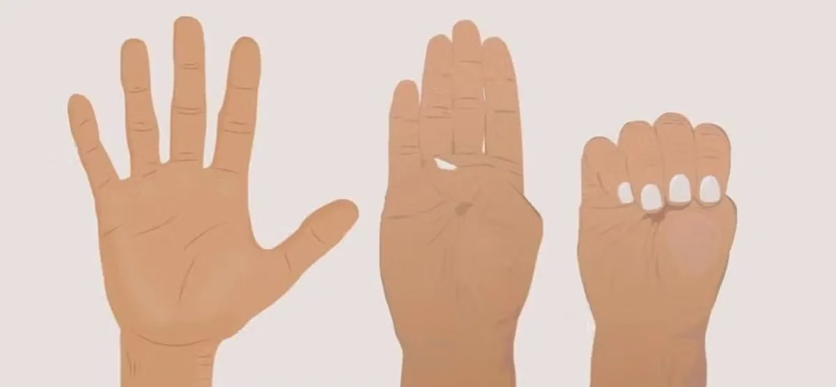 Sinal com as mãos - violência