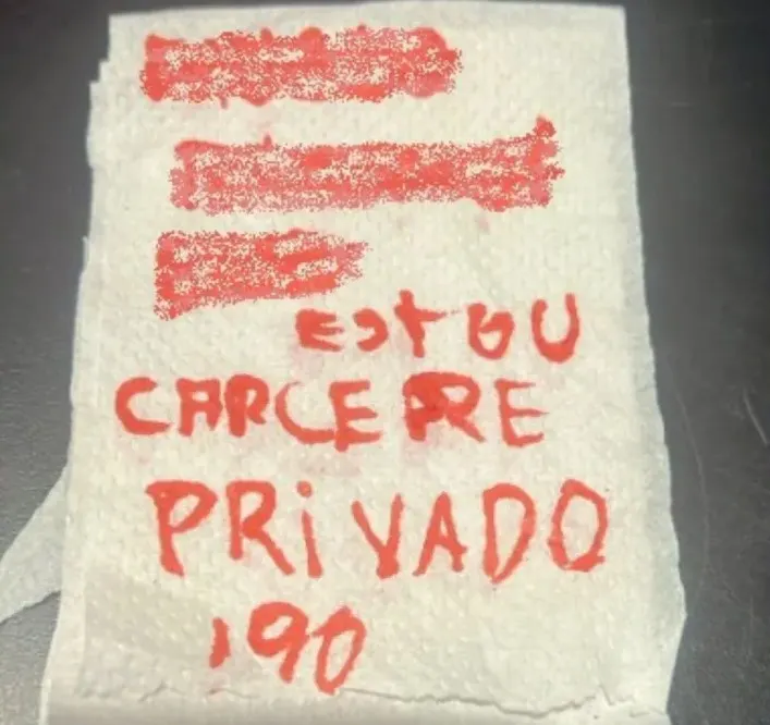 Pedido de socorro - papel higiênico