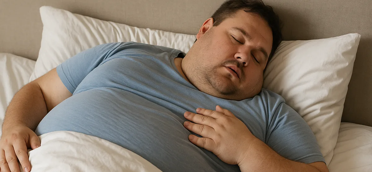 homem obeso dormindo