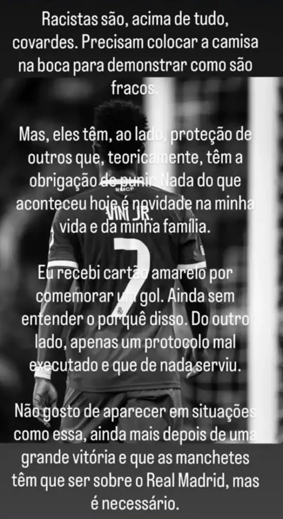 Post Vini Jr - racismo