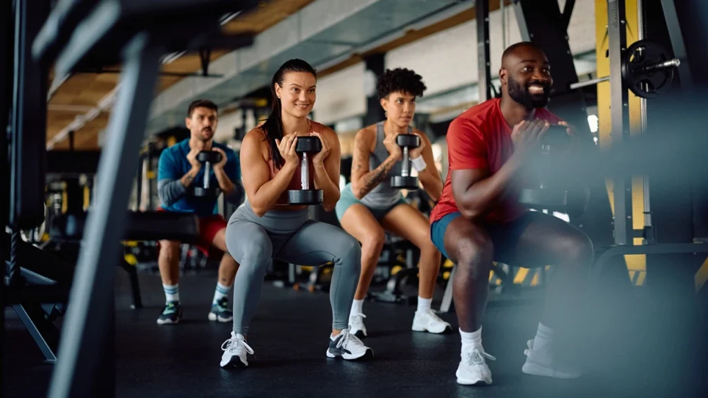 Academia - pessoas malhando