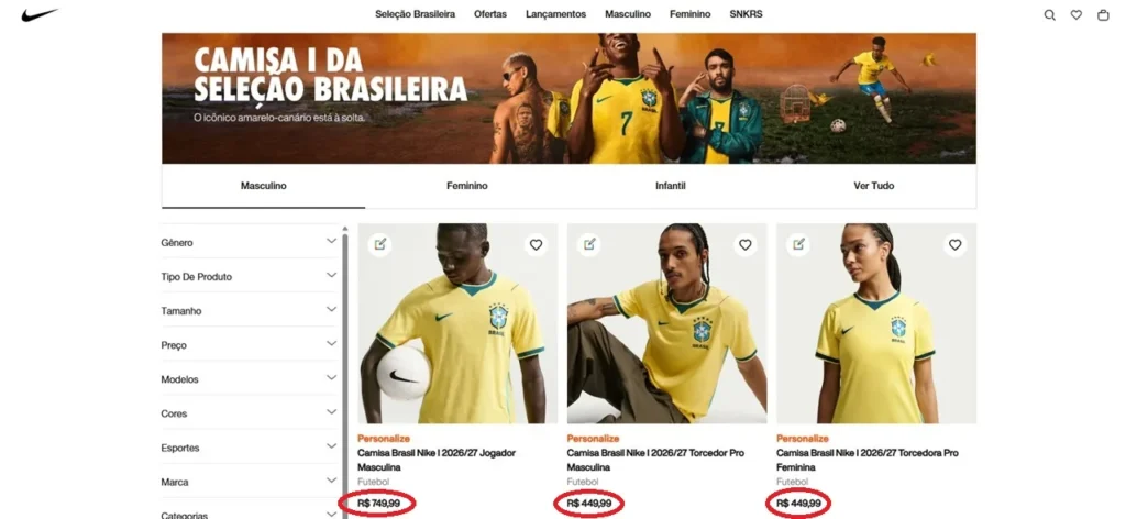 Camisas Seleção