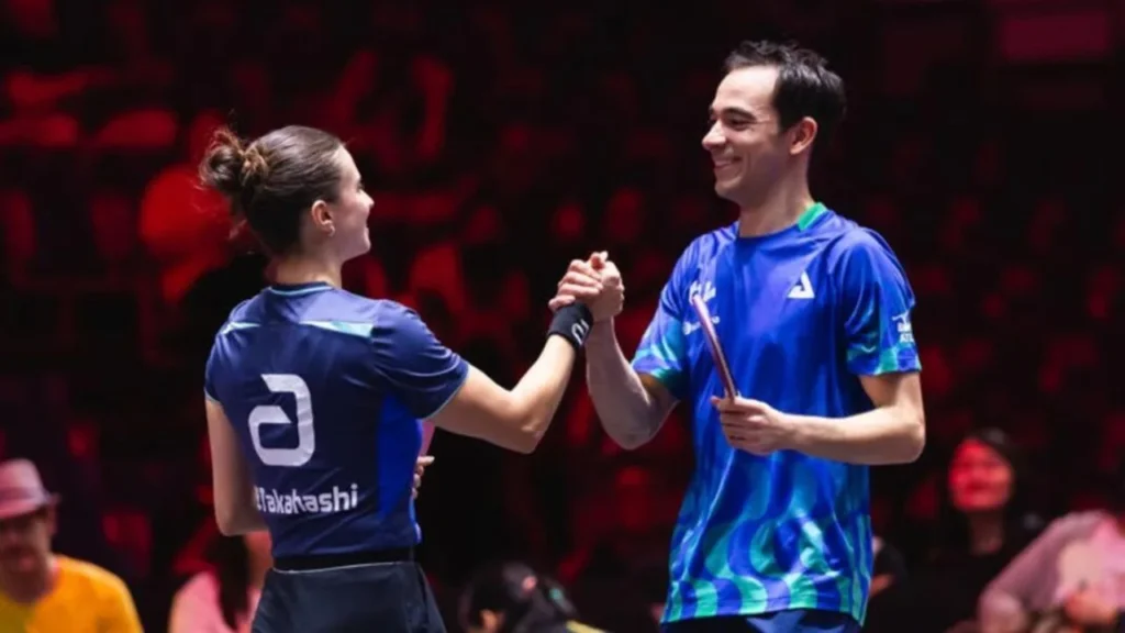 Hugo Calderano e Bruna Takahashi - tênis de mesa