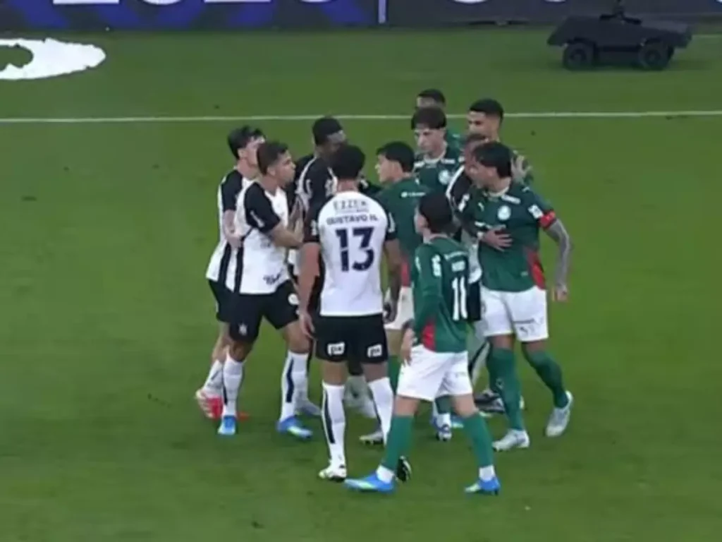 confusão Corinthians Palmeiras