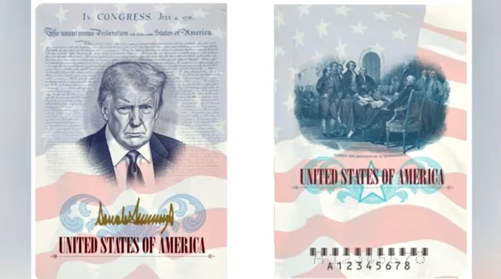 PASSAPORTES - IMAGEM DE TRUMP