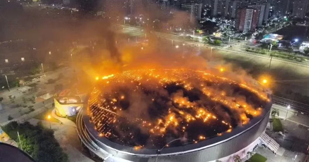 incêndio - Velódromo do Rio de Janeiro