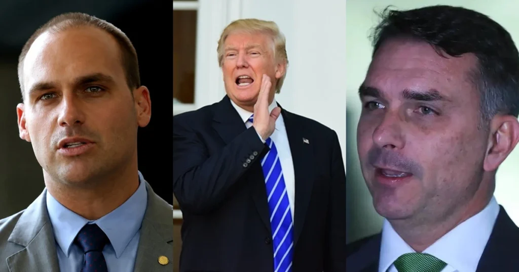 Eduardo Bolsonaro - Trump - Flavio Bolsonaro