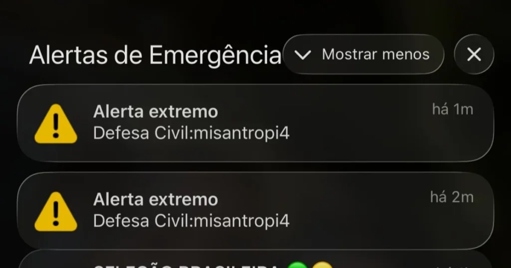 alerta Defesa Civil misantropia
